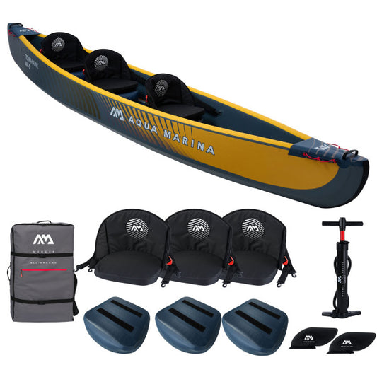 Aqua Marina Tomahawk Air-C 478 High Pressure Drop-Stitch Premium Inflatable Canoe - 2023-24
