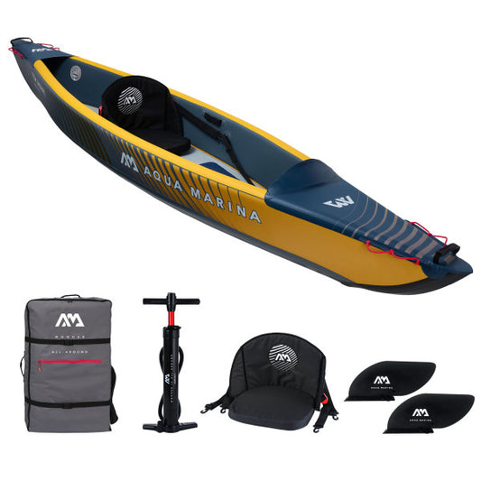 Aqua Marina Tomahawk Air-K 375 High Pressure Drop-Stitch Premium Inflatable Kayak - 2023-24
