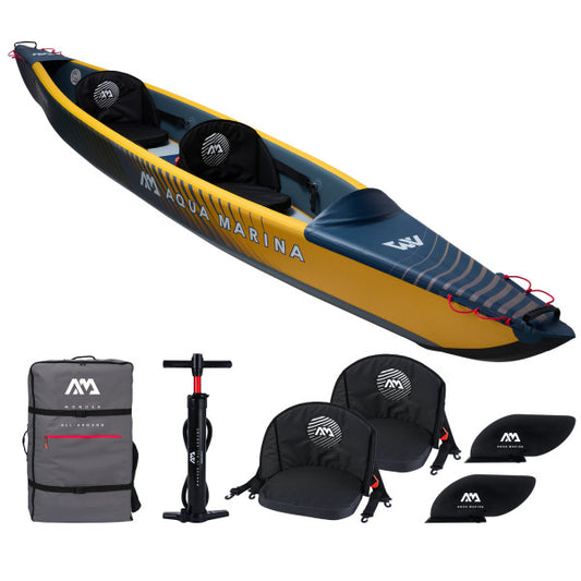Aqua Marina Tomahawk Air-K 440 High Pressure Drop-Stitch Premium Inflatable Kayak - 2023-24
