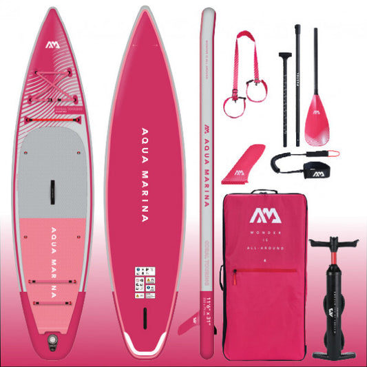 CORAL TOURING Adventure Stand Up Paddle Board - 11'6" / 350cm - Raspberry Pink